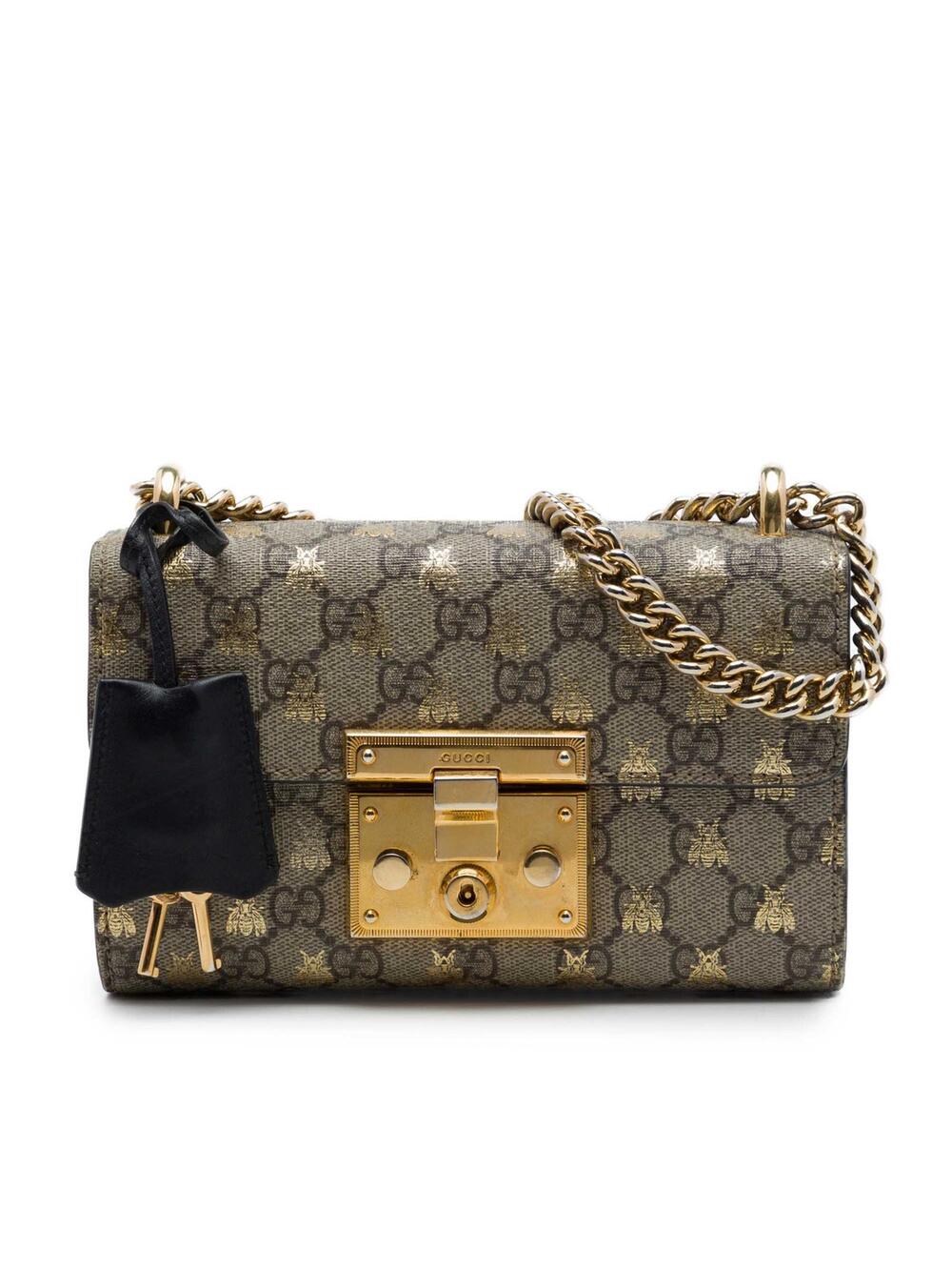 Gucci Small Gg Supreme Bee Padlock #348098G94B